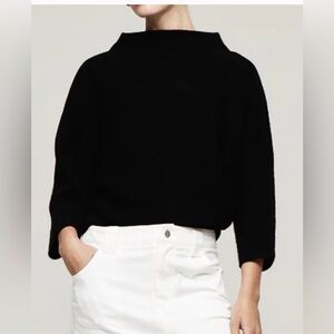 The Reset Black Funnel Neck Sweater
